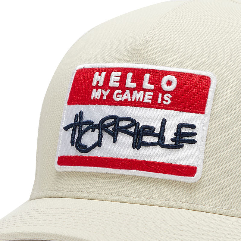 GFORE Hello Stretch Twill Snapback Men's Cap (Stone) - Image 3