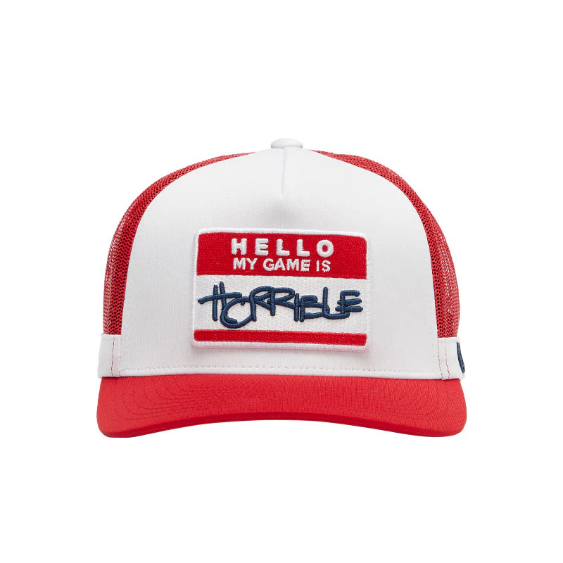 GFORE Hello Interlock Knit Trucker Men's Cap (Snow) - Image 3