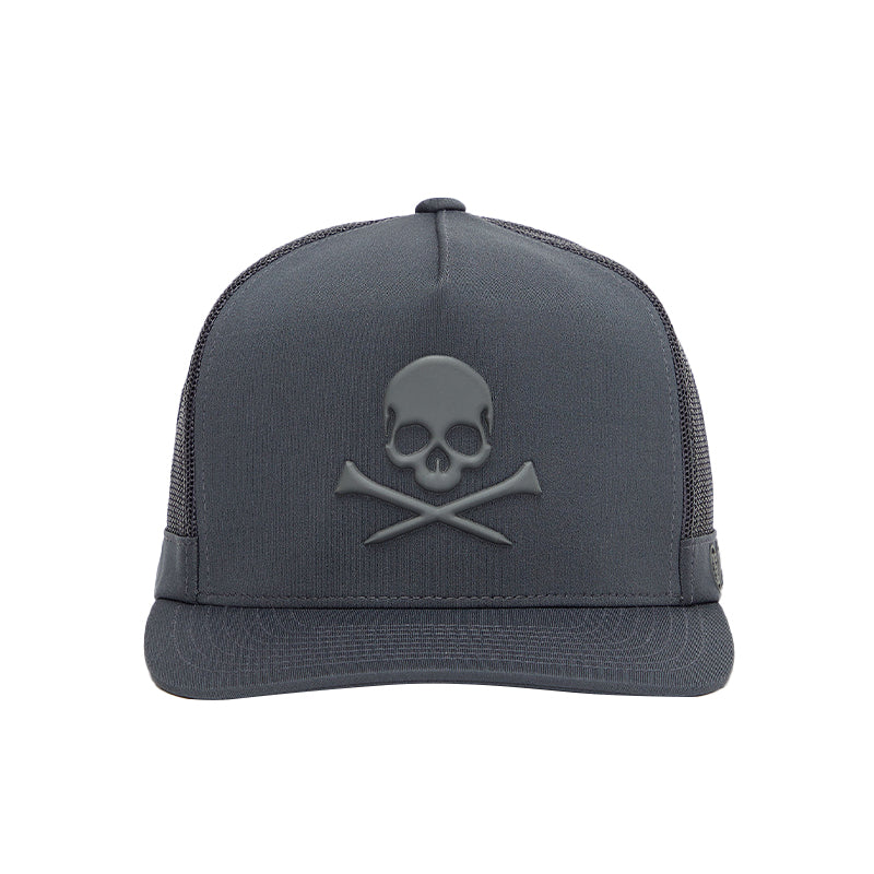 GFORE Monochrome Skull & Tees Trucker Men's Cap (Charcoal) - Image 2