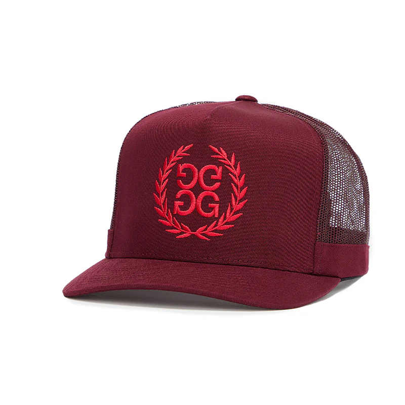GFORE Wreath Cotton Twill Tall Trucker Men's Cap (Rhubarb)