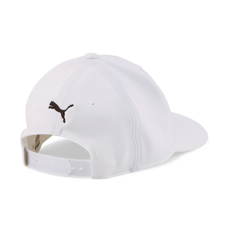 PUMA P Youth Junior Cap (White/Black) - Image 4