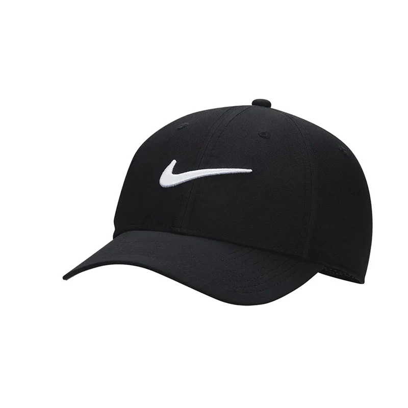 NIKE Dri-FIT Club Structured Swoosh Unisex Cap (Black/White)