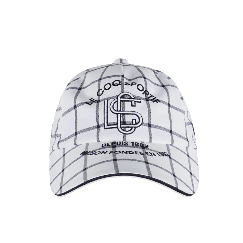 LE COQ SPORTIF GOLF Checkered Women's Cap (White) - Image 3