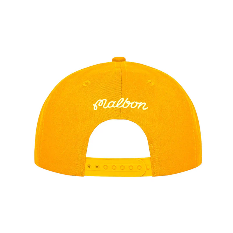 MALBON GOLF M Script Chainstitch Men's Cap (Gold) - Image 4