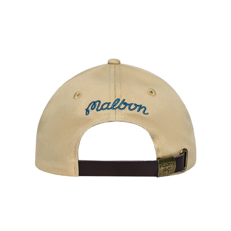 MALBON GOLF Romano Dad Men's Cap (Khaki) - Image 4