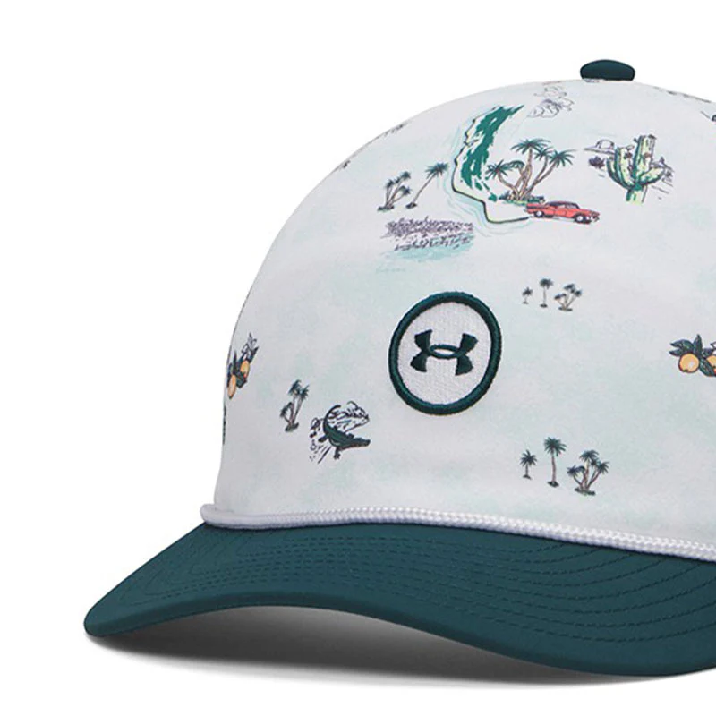 UNDER ARMOUR Drive Mid Nylon Men's Cap (White/Arden Green) - Image 3