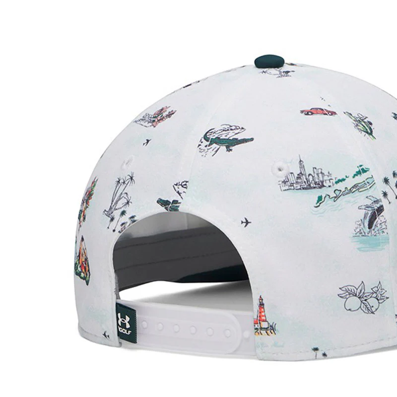 UNDER ARMOUR Drive Mid Nylon Men's Cap (White/Arden Green) - Image 4