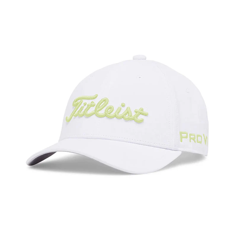 TITLEIST Tour Performance Junior Cap (White/Lime)