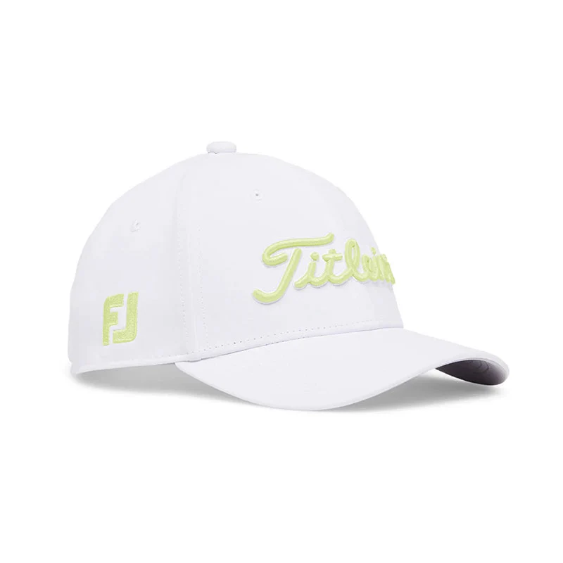 TITLEIST Tour Performance Junior Cap (White/Lime) - Image 2