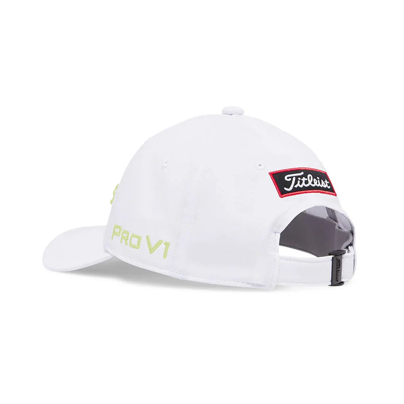 TITLEIST Tour Performance Junior Cap (White/Lime) - Image 4