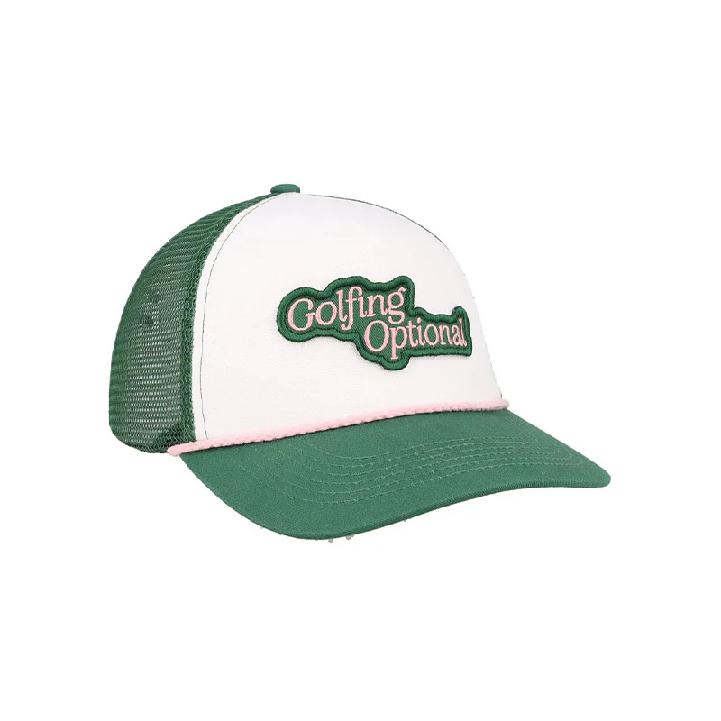 FORE ALL Golfing Optional Women's Cap (White/Green) - Image 2