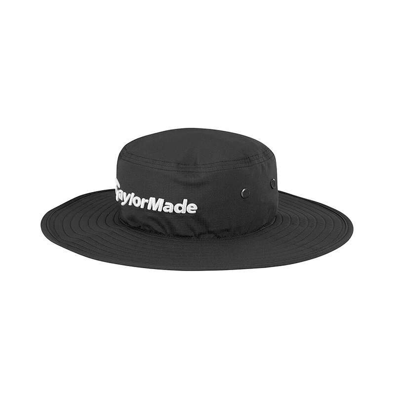 TAYLORMADE Metal Eyelit Printed Pattern Men's Bucket Hat (Black)