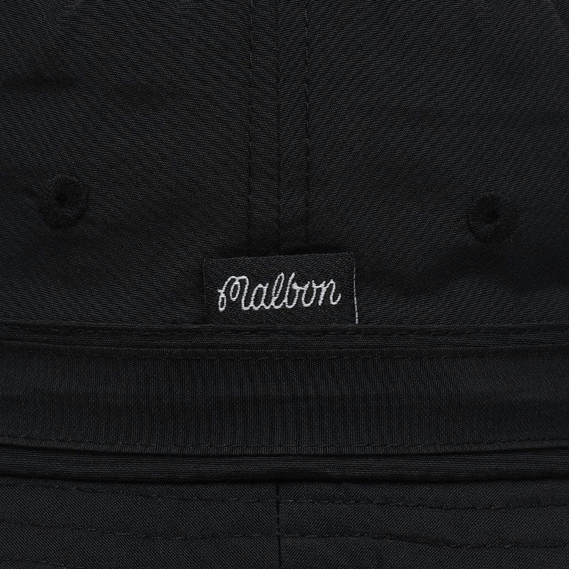 MALBON GOLF Evergreen Nylon Men?s Bucket Hat (Black) - Image 4