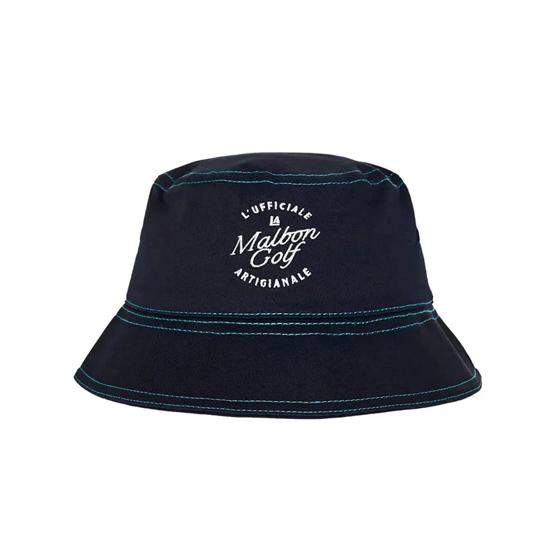 MALBON GOLF Artigianale Men's Bucket Hat (Navy) - Image 3