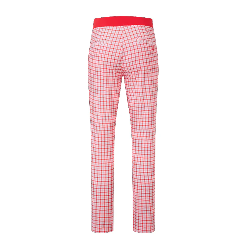 FOOTJOY Gingham Lightweight Women's Cropped Pants (Pink/Red) - Image 2