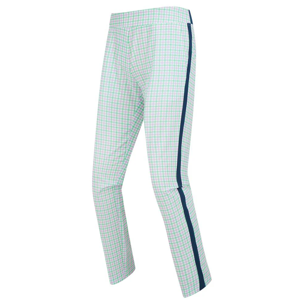 FOOTJOY Gingham Lightweight Women's Cropped Pants (Lava/Mint)