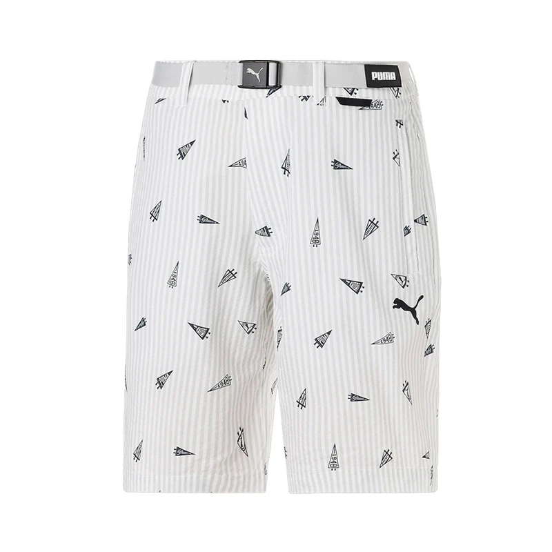 PUMA Flag Printed Seersucker Men's Shorts (Light Grey)