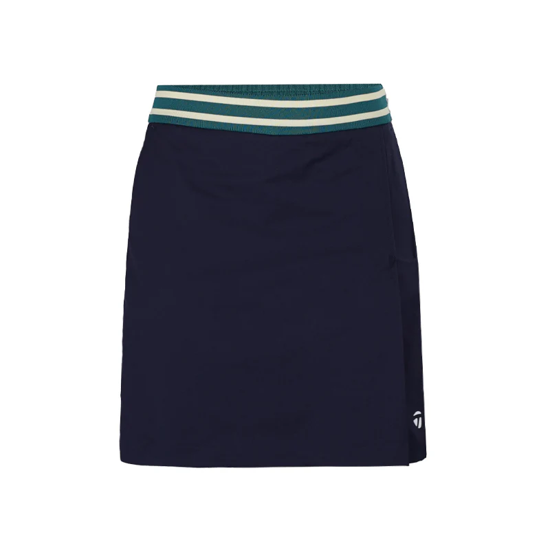 TAYLORMADE High-Waisted Pleated Skort (Navy)