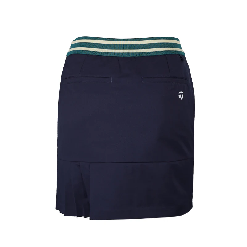 TAYLORMADE High-Waisted Pleated Skort (Navy) - Image 2