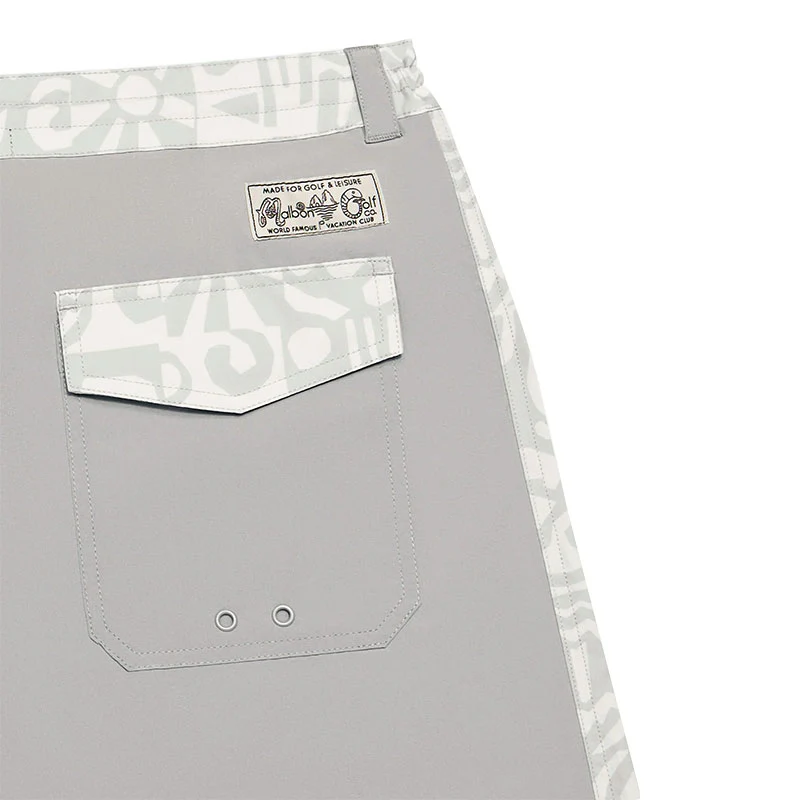 MALBON GOLF Grotto Men's Trunks (Ivory) - Image 4