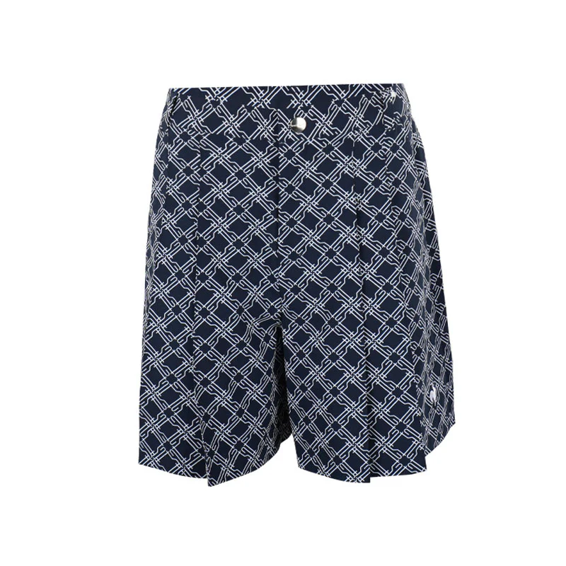 LE COQ SPORTIF GOLF Women's Pleated Shorts (Navy/White)