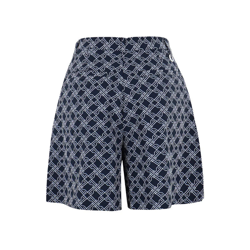 LE COQ SPORTIF GOLF Women's Pleated Shorts (Navy/White) - Image 2