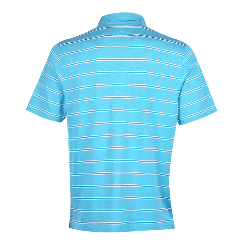 CUTTER & BUCK Forge Heather Stripe Men's Polo (Submerge) - Image 2