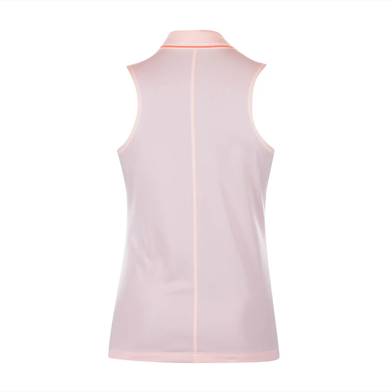 NIKE Victory Solid Women's Sleeveless Polo (Crimson Tint) - Image 2