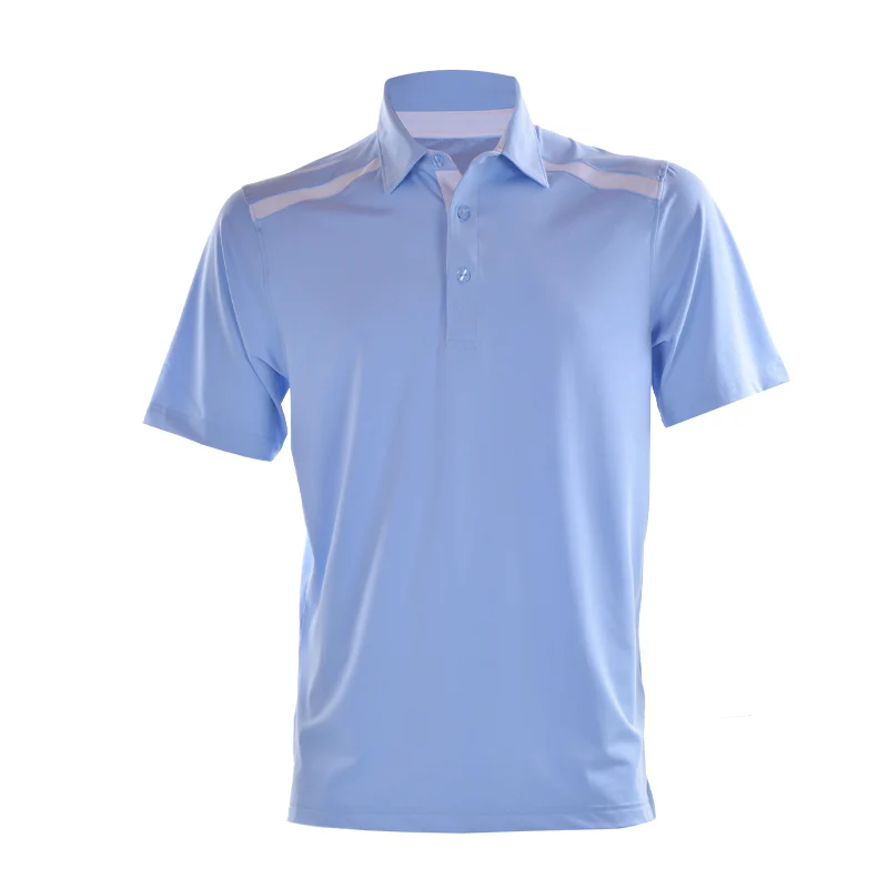 CUTTER & BUCK Poly Men's Polo (Light Blue/White)