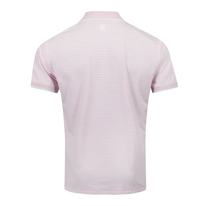 GFORE Perforated Stripe Men's Polo (Blush) - Image 2