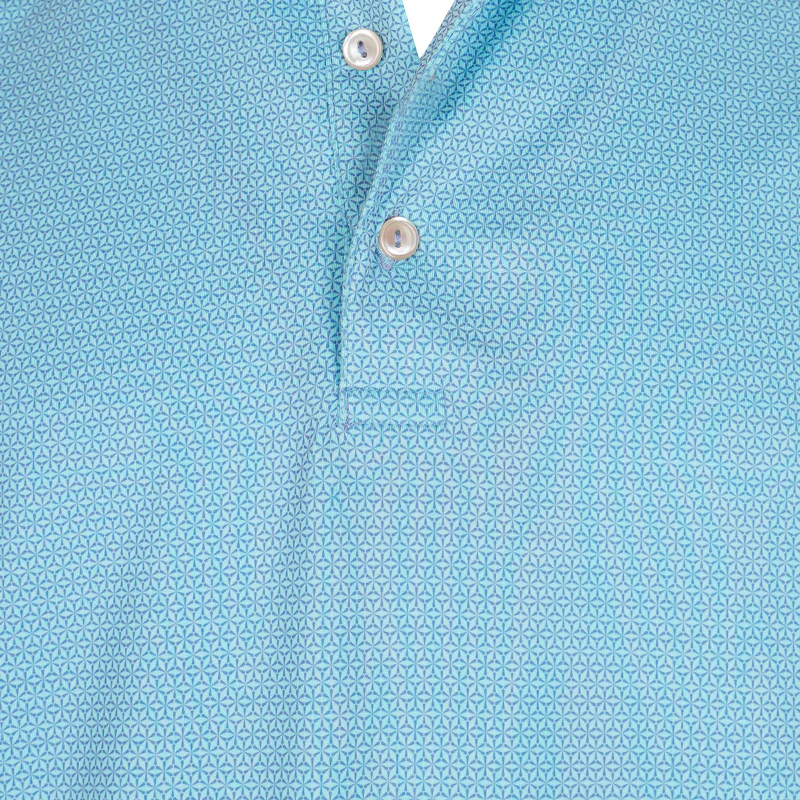 PETER MILLAR Rizzo Performance Men's Polo (Sport Blue) - Image 3