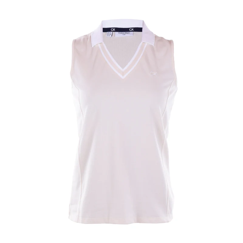 CALVIN KLEIN Delaware Women's Sleeveless Polo (Birch)