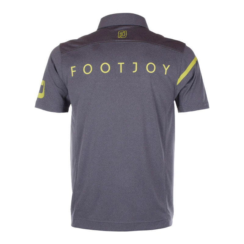 FOOTJOY Japan Chest Line Men's Short-Sleeve Shirt (Heather Grey) - Image 2