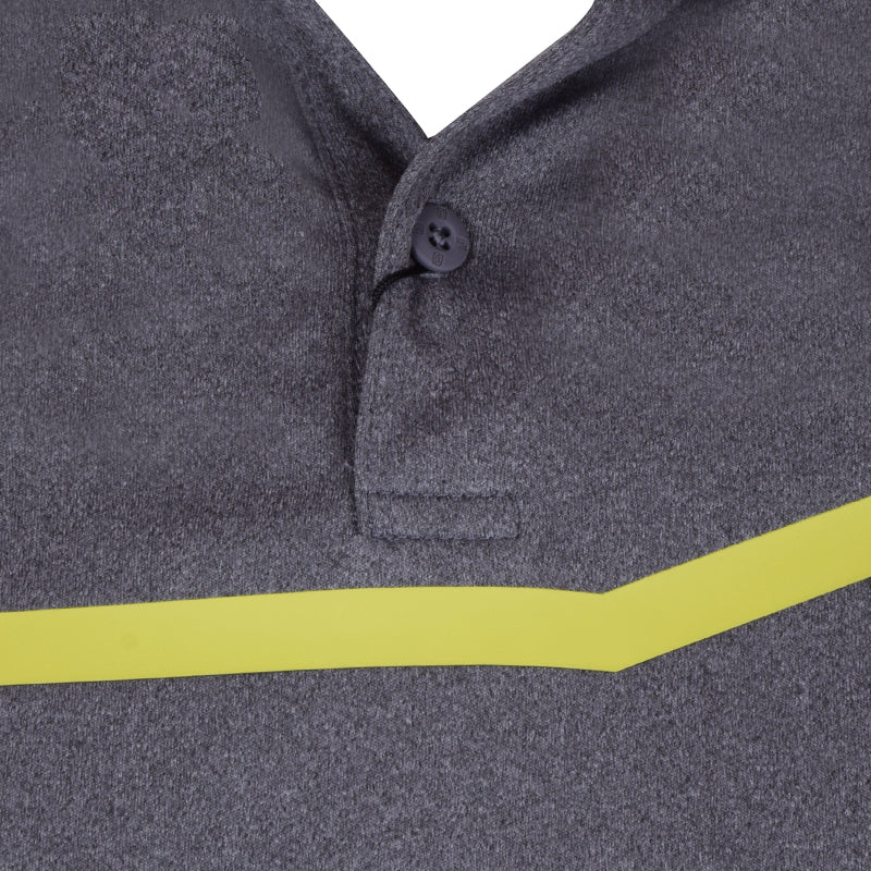 FOOTJOY Japan Chest Line Men's Short-Sleeve Shirt (Heather Grey) - Image 3