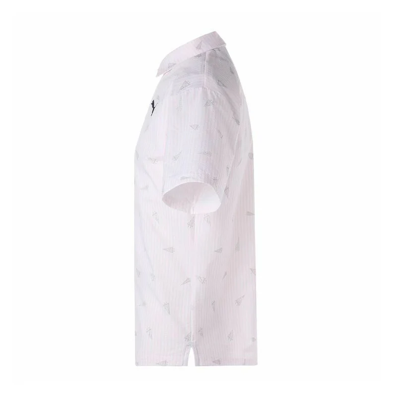 PUMA Flag Printed Seersucker Men's Polo (Pearl Pink) - Image 7