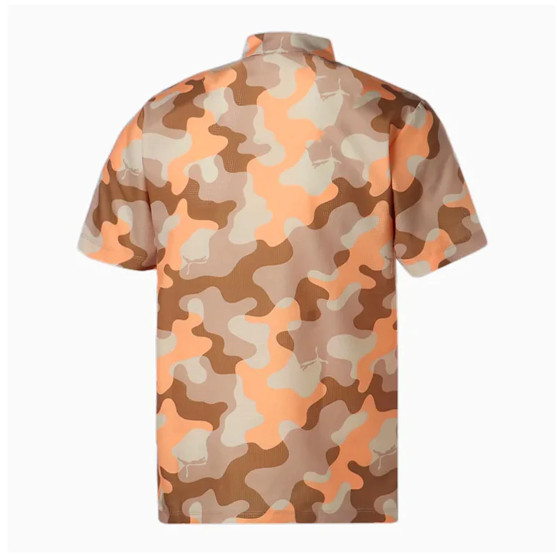 PUMA Cat Camo Men's Polo (Bright White) - Image 2