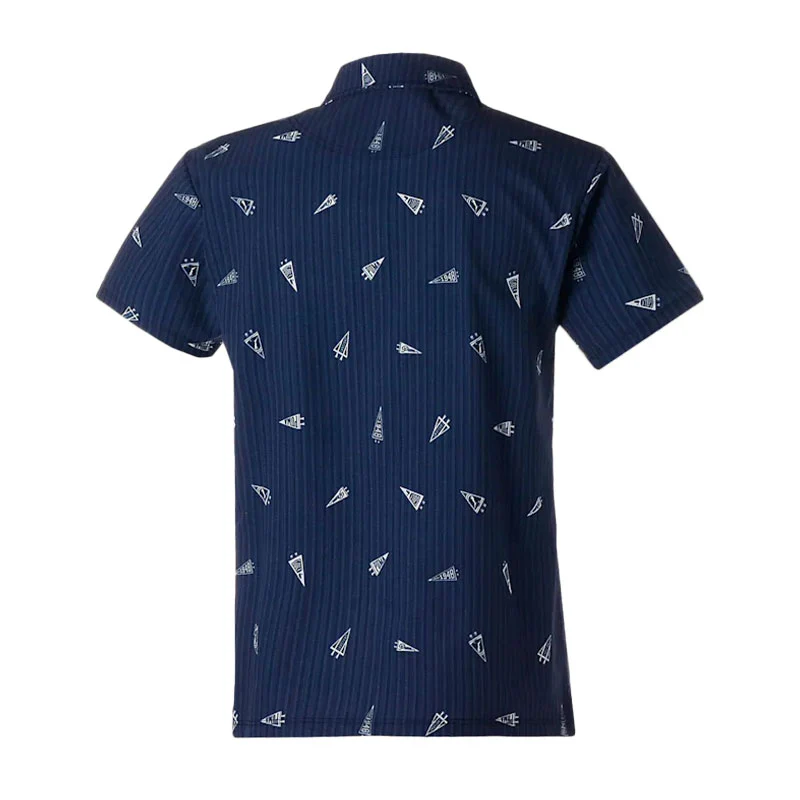 PUMA Flag Print Seersucker Women's Polo (Navy Blazer) - Image 2