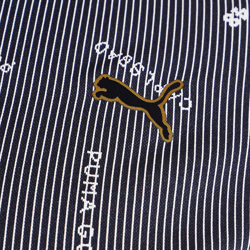 PUMA Striped Women's Polo (Navy Blazer) - Image 4