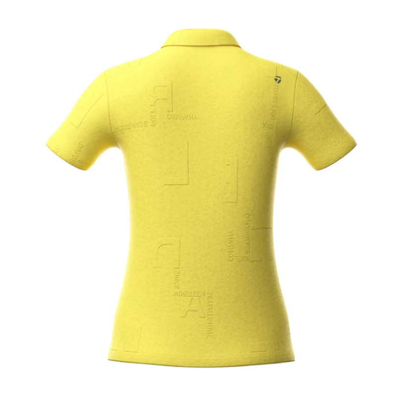 TAYLORMADE Letter Graphic Women's Polo (Yellow) - Image 2