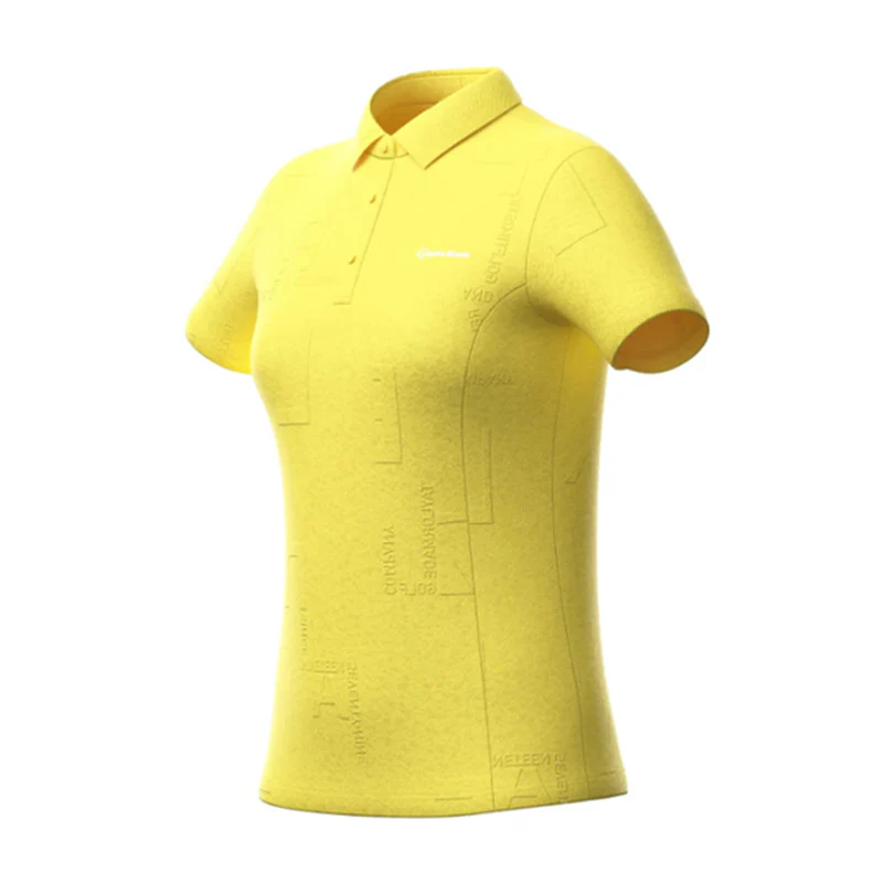 TAYLORMADE Letter Graphic Women's Polo (Yellow) - Image 4