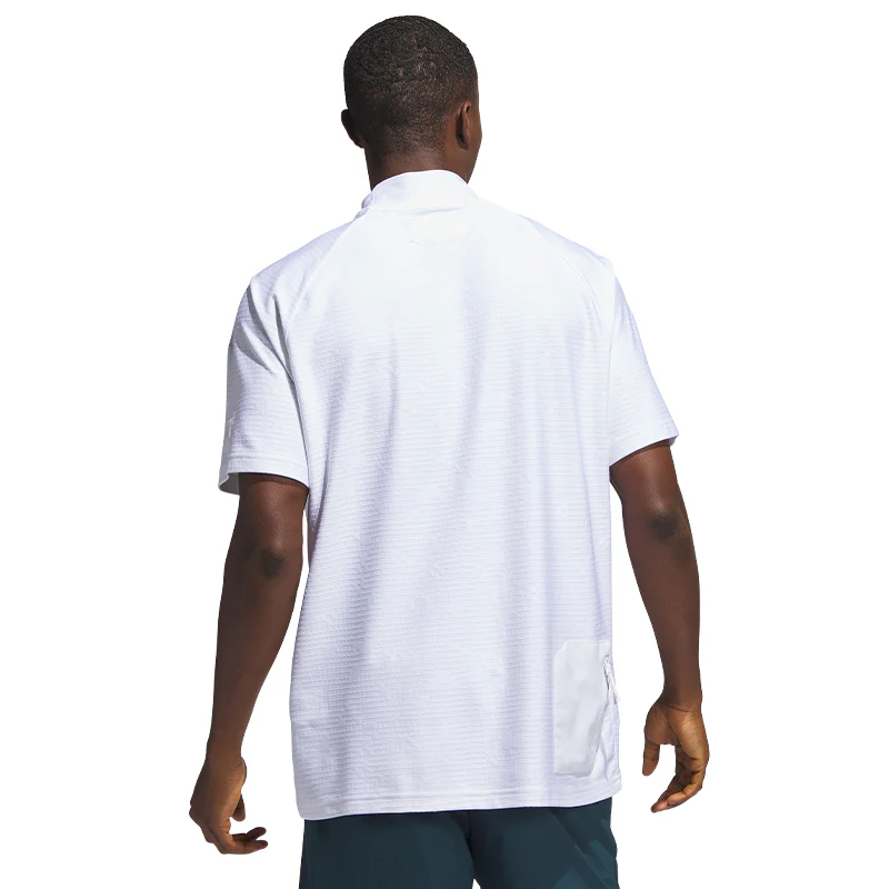 ADIDAS Adicross Mock Neck Men's Polo (White) - Image 2
