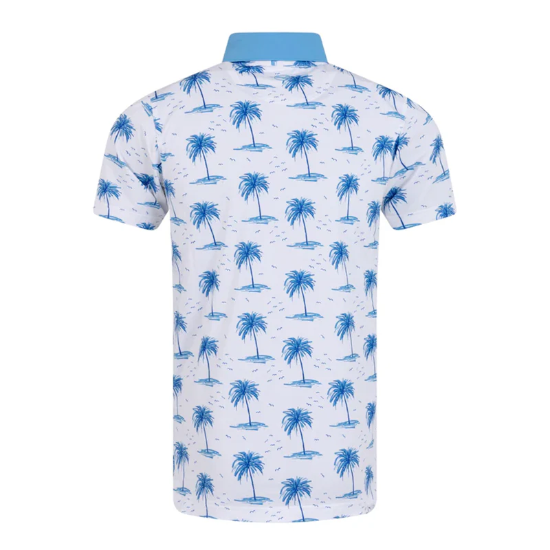 PUMA MATTR Mirage Men's Polo (White/Blue) - Image 2