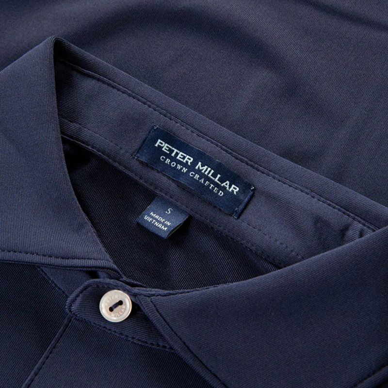 PETER MILLAR Mayhew Performance Jersey Men's Polo (Navy) - Image 3