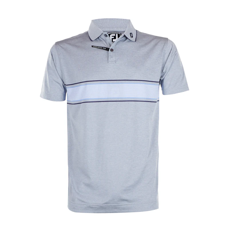 FOOTJOY FootJoy Striped Lisle Men's Polo (Heather Grey)
