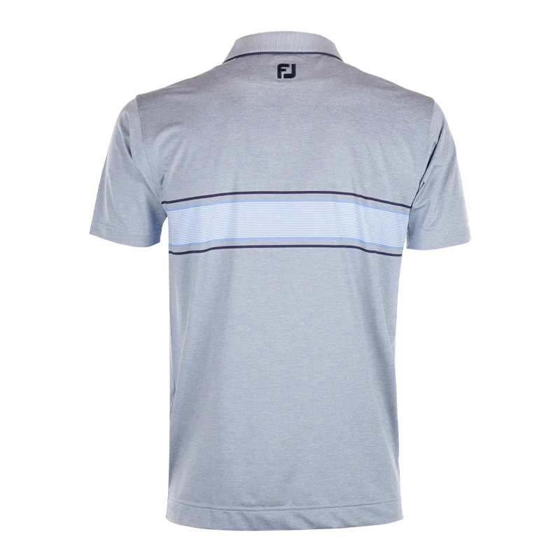 FOOTJOY FootJoy Striped Lisle Men's Polo (Heather Grey) - Image 2
