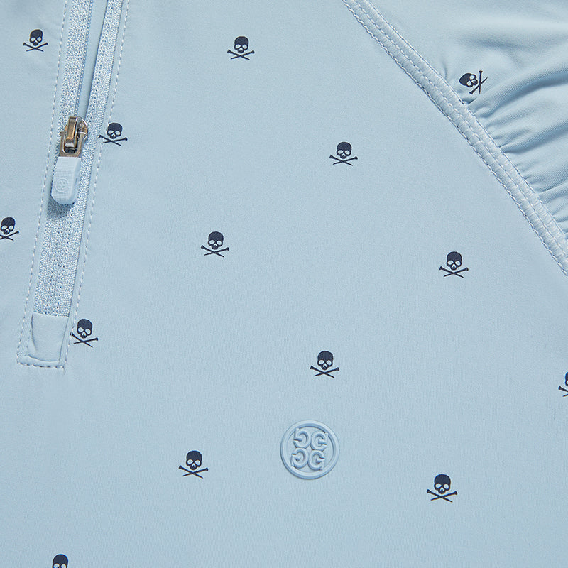 GFORE Skull & T's Silky Tech Nylon Women's Quarter Zip Pullover (Drizzle) - Image 4