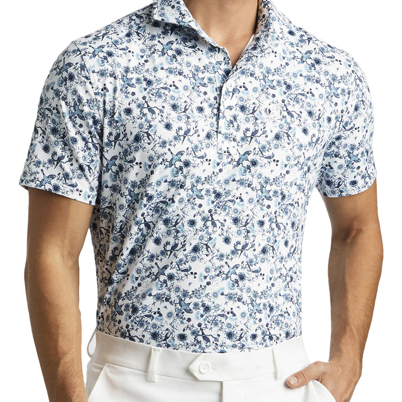 GFORE Botanic Garden Jersey Men's Polo (Ink) - Image 3