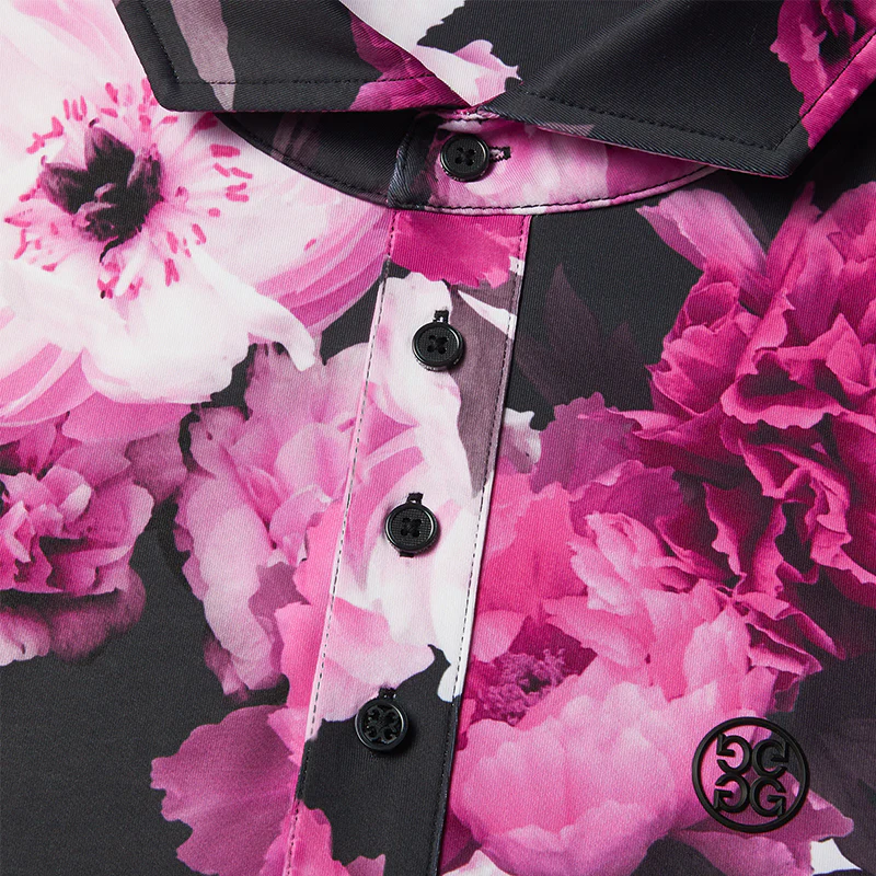 GFORE Photo Floral Jersey Men's Polo (Onyx) - Image 4