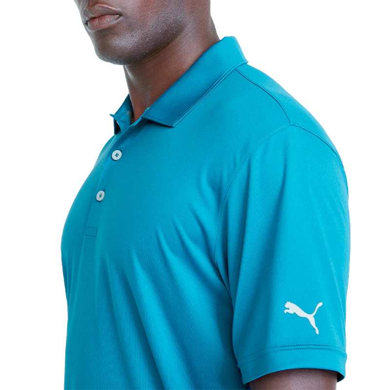 PUMA Gamer Men's Polo (Aqua Blue) - Image 4