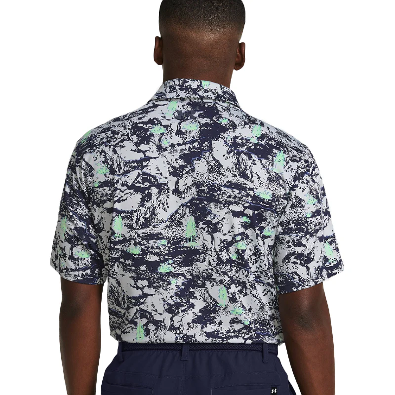 UNDER ARMOUR Playoff 3.0 Printed Men's Polo (Halo Grey/Green) - Image 4